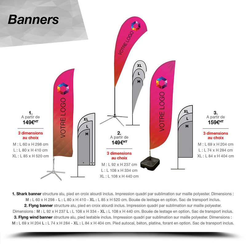 Communication événementielle, accessoires pour stands et supports de communication visuels et interactifs personnalisés.