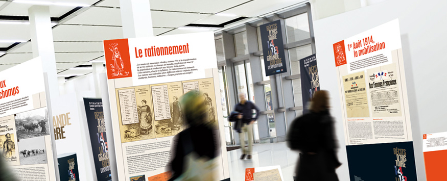 Conception et réalisation d’expositions temporaires, création de contenu, scénographie d’espace, aménagement.