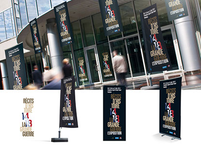 Conception et réalisation d’expositions temporaires, création de contenu, scénographie d’espace, aménagement. Création de supports de com.