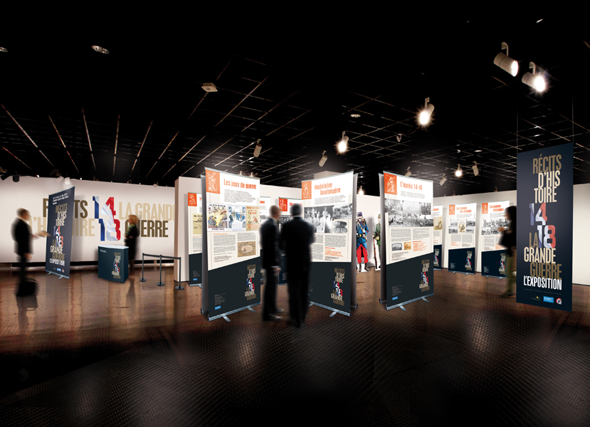 Conception et réalisation d’expositions temporaires, création de contenu, scénographie d’espace, aménagement. Création de supports de com.