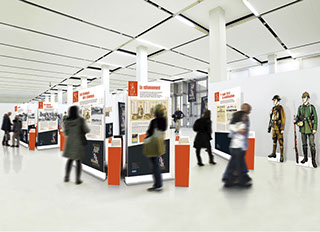 Conception et réalisation d’expositions temporaires, création de contenu, scénographie d’espace, aménagement. Création de supports de com.