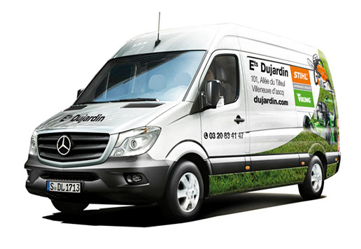 Marquage et décoration de véhicule de société, création et déclinaison de votre charte graphique sur l'ensemble de vos supports de communication
