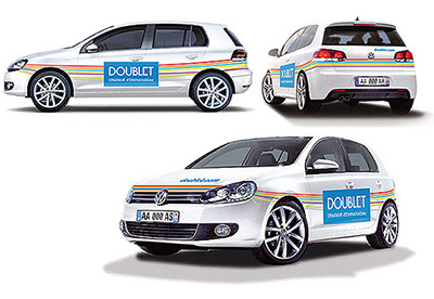 Création et déclinaison de votre charte graphique sur l'ensemble de vos supports de communication. Marquage et décoration de véhicule de société