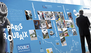 Communication visuelle - Signalétique intérieure, optimisation de votre visibilité, mur d'images dans votre showroom.