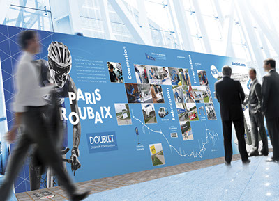 Communication visuelle - Signalétique intérieure, optimisation de votre visibilité, mur d'images dans votre showroom.