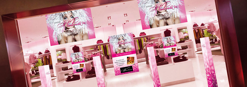 Communication retail - Scénographie d’espace, création de supports de communication