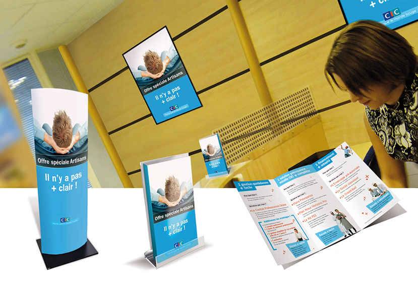 Communication retail - Activation de trafic : lancement de produit, création de supports de communication.