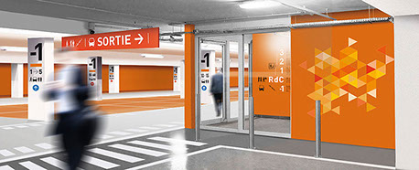 Communication visuelle - Signalétique intérieure, design graphique.