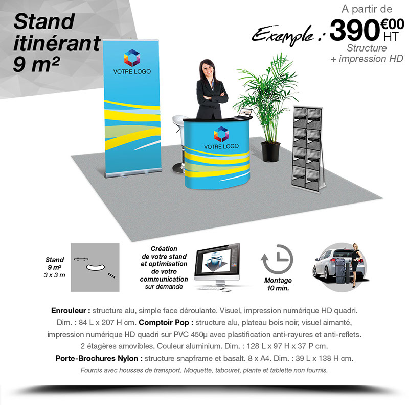 Communication événementielle, création de stands itinérants et supports de communication pour foires, salons, expositions…