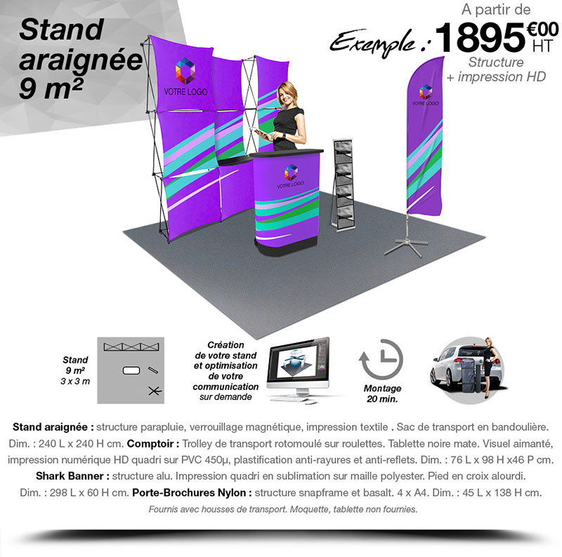 Communication événementielle, création de stands itinérants et supports de communication pour foires, salons, expositions…